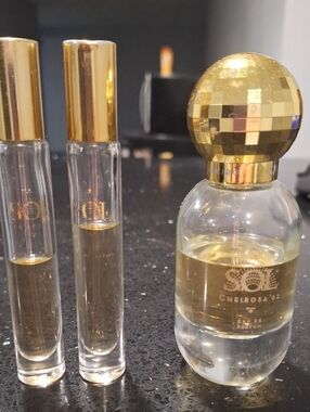 SOL De Janerio SOL Cheirosa '62 Gold Perfume Bottle & Roller Samples